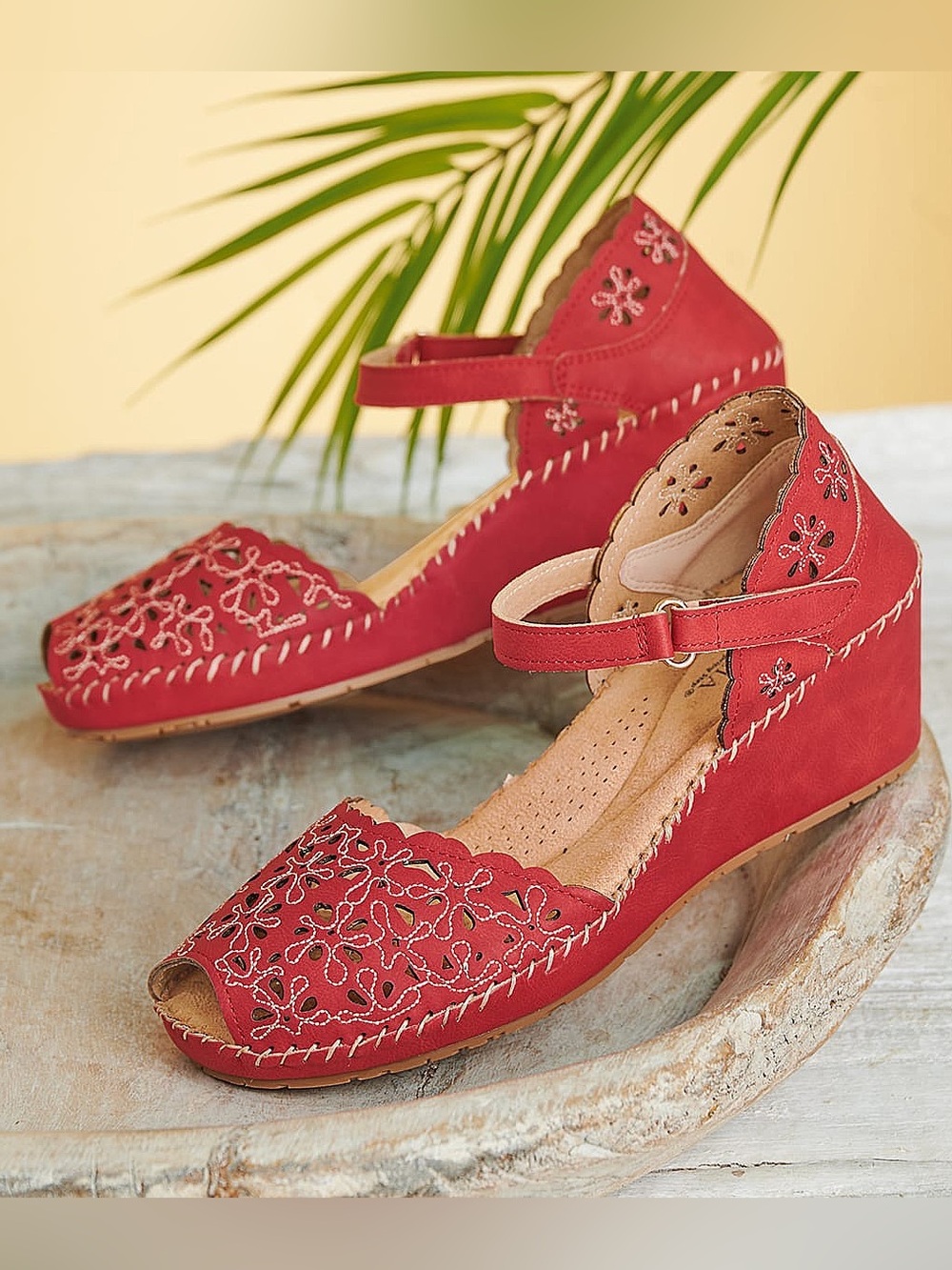 NWOT Patrizia Gennina Sandal - Dark Red by spring step wedge sandals size EU 37